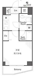 クレアシオン浅草2 1Kの間取図画像