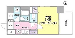 アルファステイツ浅草橋 1Kの間取図画像
