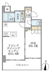 レクシード両国駅前 1LDKの間取図画像