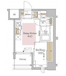 Urbanex文京本郷 1DKの間取図画像