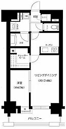 アスコットパーク日本橋浜町BISIKI 1LDKの間取図画像