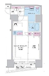 ジェノヴィア東大前グリーンヴェール 1LDKの間取図画像