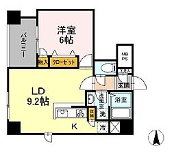 GRANSITE神田司町 1LDKの間取図画像