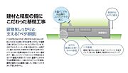 建物が載らない部分にもすべてコンクリーとを施すことで耐久性・耐震性・耐湿性がぐんとアップしました。全戸の基礎の主筋に16ミリ鉄筋を使用し徹底的な水平を確保してます。