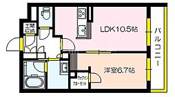 THECLASS城東RESIDENCE 3階1LDKの間取り