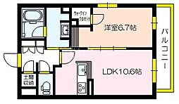 ザクラス城東レジデンス 1LDKの間取図画像