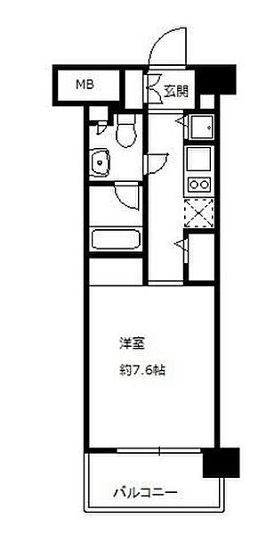 ニューシティアパートメンツ亀戸 612｜東京都江東区亀戸６丁目(賃貸マンション1K・6階・27.26㎡)の写真 その2