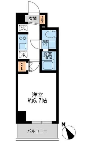 アーデン門前仲町 302｜東京都江東区古石場２丁目(賃貸マンション1K・3階・21.48㎡)の写真 その2