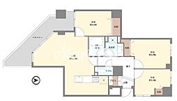 プロスペクト清澄庭園 3LDKの間取図画像