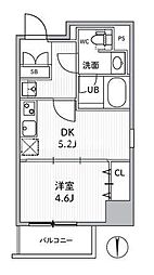 エスレジデンス住吉アクアハト 1DKの間取図画像