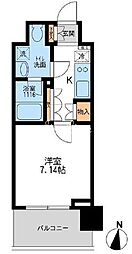 Aden清澄白河 1Kの間取図画像