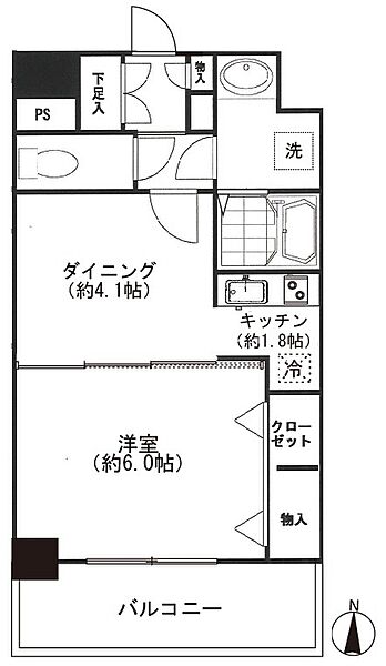 セレーネ自由が丘 102｜東京都世田谷区奥沢5丁目(賃貸マンション1DK・1階・30.05㎡)の写真 その2