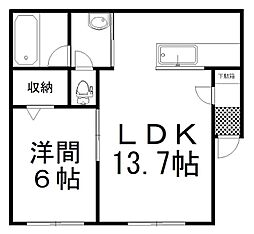 Ａｌｅｇｒｉａ 3階1LDKの間取り