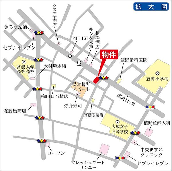 シャルム水戸 0503｜茨城県水戸市栄町2丁目(賃貸マンション1K・5階・27.83㎡)の写真 その3