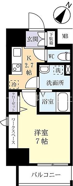 グラーヴェ三の丸 1201｜茨城県水戸市三の丸2丁目(賃貸マンション1K・12階・26.33㎡)の写真 その2