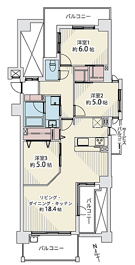 間取りを拡大表示