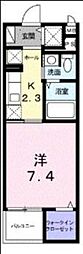 スリーエム 1Kの間取図画像