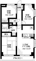 ファーストシティ大宮 3LDKの間取図画像