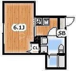 Ambition大谷 1Kの間取図画像