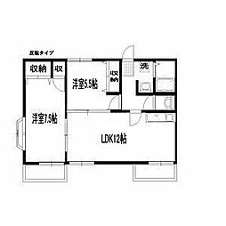 リエス蓮沼 2LDKの間取図画像