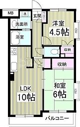 ウィンベルコーラス大宮日進 2LDKの間取図画像