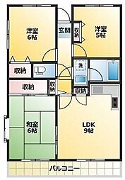 パークヒル大宮 3LDKの間取図画像