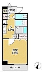 SAiKyoSAKURAGIBL 1Kの間取図画像