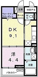 フィオーレ・パラッツォ 1DKの間取図画像