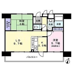 ローヤルシティ大宮吉敷町 2LDKの間取図画像