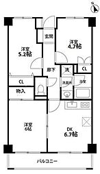PLENDY堀崎公園 2LDKの間取図画像