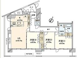 大宮中央パーク・ホームズ 3LDKの間取図画像