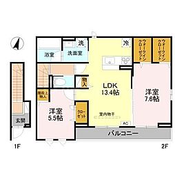 コバヤシヒルズA 2階/-