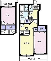 フロレスタ4 2LDKの間取図画像