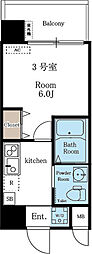 InTheTaishoResidence 1Kの間取図画像