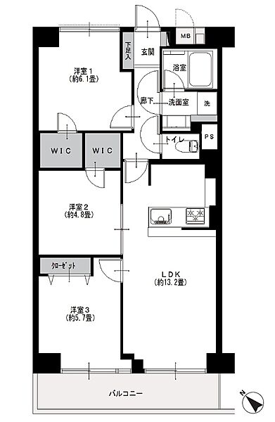 間取りを拡大表示