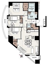 ネバーランド向島タイムズコート 3LDKの間取図画像
