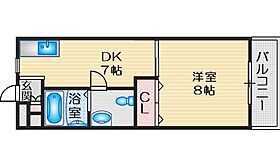 千里山西コーポ第1ビル 203 ｜ 大阪府吹田市千里山竹園１丁目（賃貸マンション1DK・2階・32.40㎡） その2