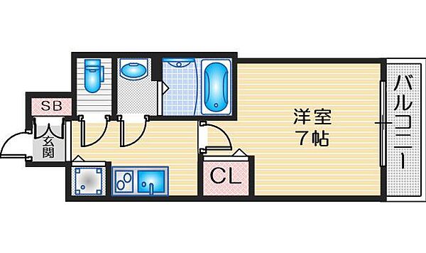 ディームス江坂 614｜大阪府吹田市江の木町(賃貸マンション1K・6階・23.66㎡)の写真 その2