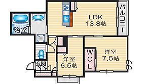 Ｃｈａｎｔ　ｄｅｓ　ＯｉｓｅａｕｘII 201 ｜ 大阪府豊中市少路２丁目（賃貸マンション2LDK・2階・64.30㎡） その2