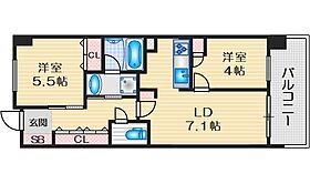 アーバンパーク淡路 103 ｜ 大阪府大阪市東淀川区下新庄３丁目（賃貸マンション2LDK・1階・47.88㎡） その2