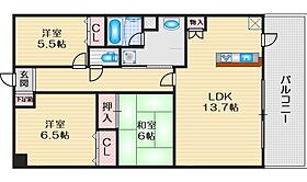 クローバー・ノース江坂 205 ｜ 大阪府吹田市豊津町（賃貸マンション3LDK・2階・71.69㎡） その2