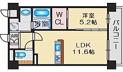 グランディール豊島 1LDKの間取図画像