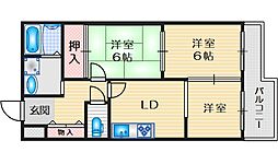 キルシュハイム88 2LDKの間取図画像