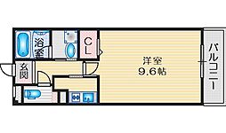 キリベアート 1Kの間取図画像