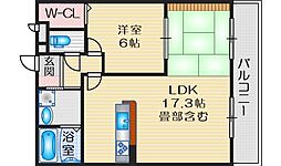 アークファイブ 1LDKの間取図画像