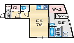 オリエンタルマンション ワンルームの間取図画像