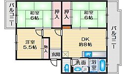 パストラル菅原2 3DKの間取図画像