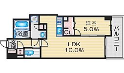 グランアッシュ江坂 1LDKの間取図画像