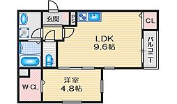 (仮称)La-Crea豊中立花町 1LDKの間取図画像