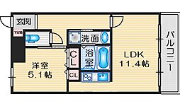 メゾンノーブル 1LDKの間取図画像